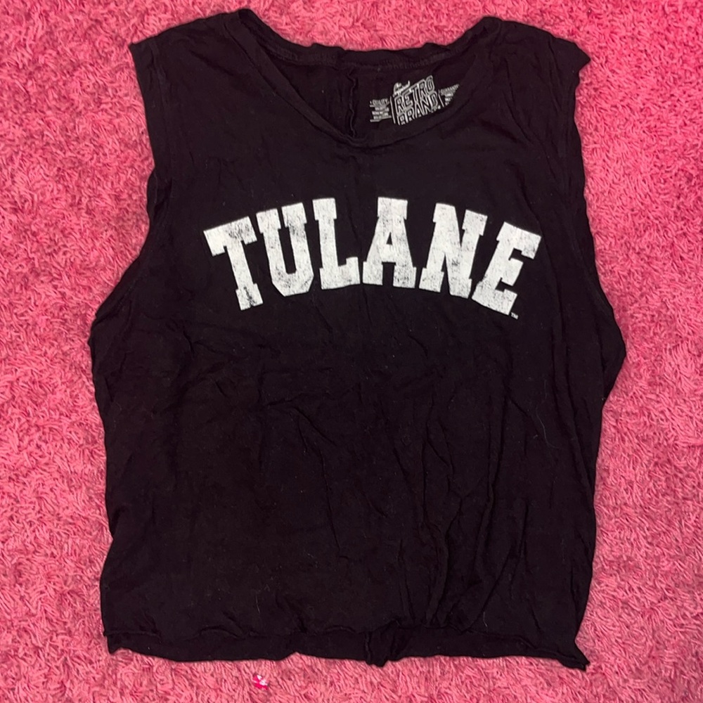 Retro Brand black Tulane tank